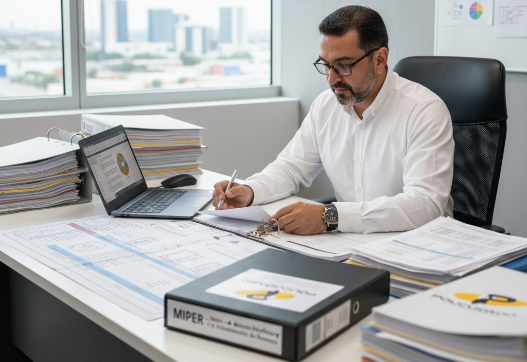 Equipo revisando MIPER y controles de riesgo